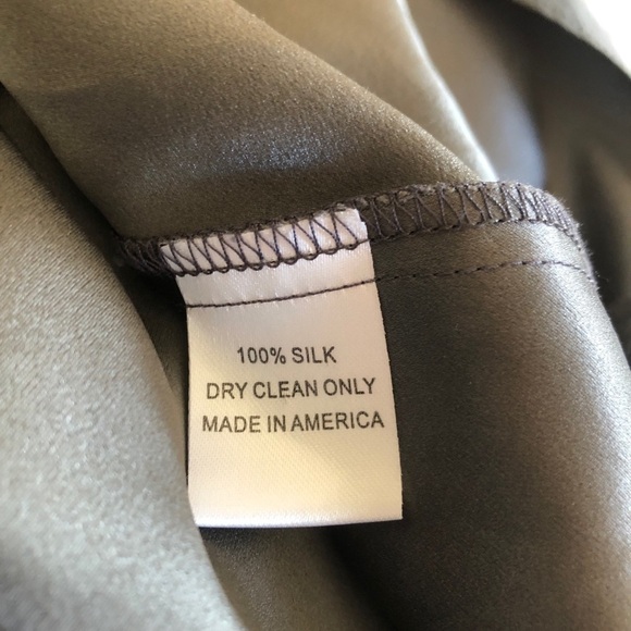 Amanda Uprichard Cream and gray draped 100% silk sleeveless mini dress dress - Picture 7 of 9